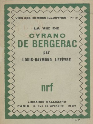 cover image of La vie de Cyrano de Bergerac